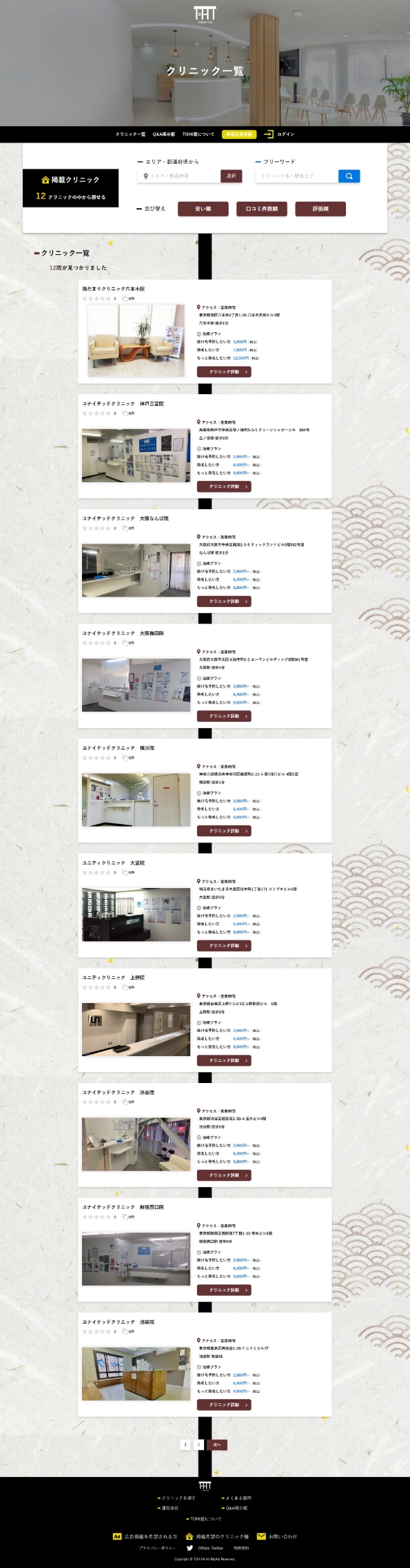 TOHI屋店舗関連ページ
